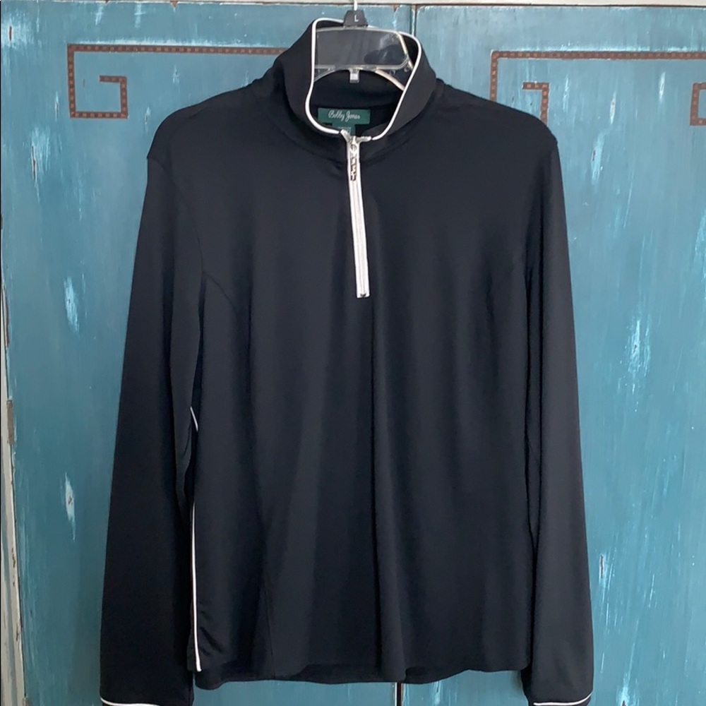 Black sportswear zipped top- New